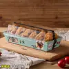 Lonchera rectangular transparente papel plástico caja postre carne desmenuzada Beckham caja de embalaje pastel rollo de huevo caja de embalaje
