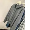Abrigo-suéter de punto de lana pura, holgado estilo coreano, con doble cremallera, para mujer, engrosado para otoño e invierno, cárdigan corto y favorecedor
