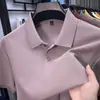 2026 Verano Nuevo Estilo Camiseta de Manga Corta de Algodón Puro Polo de Cuello Camisero de Manga Corta de Verano Top de Manga Corta de Color Puro