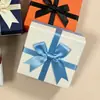 Caja de Embalaje Estilo Coreano con Lazo para Joyería, Pulseras, Collares y Accesorios, Caja de Almacenamiento con Tapa y Base, Caja de Regalo Pequeña Premium para el Día de San Valentín