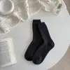 Calcetines de Lana Gruesos de Invierno para Mujer hasta la Pantorrilla Calcetines Cálidos Suaves Coreanos Ins para Pantorrilla Calcetines Acanalados Holgados Calcetines para Mujer