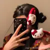 Laço Gato KT Anel de Cabelo Feminino 2024 Novo Outono e Inverno Grampo de Cabelo Traseiro Franja Cabelo Quebrado Lateral Acessório de Cabeça