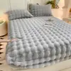 Funda de colchón de felpa de pelo de conejo transfronteriza de invierno, protector de colchón de forro polar de una sola pieza, protector de colchón Simmons modelo nuevo, cubierta de cama de terciopelo de leche