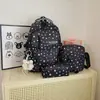 Mochila nueva de estilo coreano para el día a día, lindo diseño de estrellas, gran capacidad, adecuada para salidas casuales e ideal para estudiantes de secundaria.