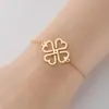 Comercio exterior nuevo acero inoxidable corte geométrico simple corazón de amor pulsera regalo del día de la madre accesorios al por mayor