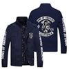 Chaqueta con estampado de etiqueta de coche para comercio exterior transfronterizo europeo y americano para hombre, cuello alto, ropa de negocios sólida, chaqueta informal, chaqueta juvenil