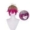 Prisão azul Ness cos peruca dupla cor anti-enrolamento cabelo curto de alta temperatura seda cosplay anime capa de cabelo