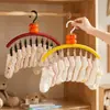 Colgador multi-clip con forma de caqui para ropa de bebé, tendedero y organizador para ropa interior y calcetines de uso doméstico