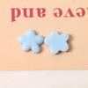 Ins Bonito Cremoso Brilhante Macarrão Cinco Pétalas Flor Flor de Ameixa diy Resina Acessórios Brincos Hairpin Mobile Phone Shell Material Atacado
