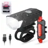 Luz delantera para bicicleta, luz trasera para bicicleta de montaña ...