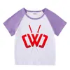 2023 Nueva ropa para niños Camiseta de manga corta de verano para niños y niñas Camisa básica raglán Camiseta de media manga para bebé Top para niños