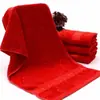 Toalla roja de boda algodón toalla absorbente regalo de boda suministros festivos fabricantes al por mayor una generación de cabello