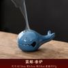 Ballena Azul Sello Fragante Xiao Xiang Yun Pan Incensario Incensario Incensario Estufa de Aromaterapia de Aleación Creativa Adornos para Ceremonia del Té Estufa de Sándalo Ailwood
