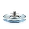 Polea de Rodamiento Metálico con Ranura en U Rueda para Cable de Acero Rodillo Cóncavo 66mm Rueda Guía para Puerta de Ascensor M8*66*11