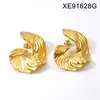 Pendientes de Acero de Titanio Transfronterizos Personalizados de Lujo Ligero para Mujer Moda Europea y Americana Versátiles Joyería de Gama Alta Pendientes de Hoja Comercio al por Mayor