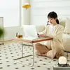 Mesa de Centro de Segunda Mano para Sala de Estar, Juego de Mesas de Té para Apartamento Pequeño, Estilo Ins Moderno Tendencia Lujo Ligero Ratán Simple Acero Inoxidable