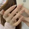 Parche Táctil para Rostro de Uñas Ganluji Hua Fei Estilo Influencer Hecho a Mano Color Natural Nude de Gama Alta Iluminador Removible