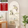 Estante de Pared de Tablero Perforado de Madera Maciza, Tablero para Colgar en la Puerta, Estante Decorativo de Almacenamiento, Estantería de Madera para Pared, Estante de Exhibición