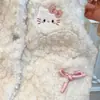 Colete acolchoado e espesso de desenho animado para meninas outono e inverno, top estiloso para bebê, colete de inverno para crianças