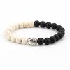 Pulseira Masculina e Feminina de Pedra Negra Europeia e Americana Transfronteiriça Amazon Aliexpress Pulseira de Obsidiana Fosca Venda Direta da Fábrica