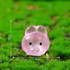 Luz noturna brilhante em miniatura com figuras de animais fofos, ideal para paisagismo de jardim, decorações DIY e ornamentos em miniatura
