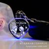 Chaveiro pingente criativo de cristal luminoso direto da fábrica presentes promocionais lembranças personalização de personalidade esculpida