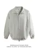 Negro Primavera Otoño Gris Color Sólido Mismo Estilo Cuello Alto Viaje Manga Raglán Exhibición Holgada Chaqueta Casual Ocasión de Ocio Ninguno
