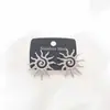 Pendientes de Acero de Titanio con Pliegues Estilo Sunburst, Moda Retro Hip-Hop Europea y Americana, Collar de Moda de Nicho para Mujer, Gama Alta