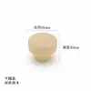 Manija minimalista de madera maciza de estilo japonés con parte superior plana para puertas y cajones de armarios y gabinetes del hogar, pomo redondo pequeño para muebles de un solo agujero, manija de madera natural