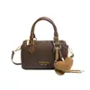 2026 Nuevo Bolso Boston con Estampado de Leopardo para Mujer, Bolso Retro de Alta Gama de Nicho Pequeño, Bolso Versátil de Mano, Hombro y Cruzado