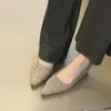 2026 Nuevo Estilo Zapatos de Boca Baja Individuales para Mujer Zapatos Planos de Punta Fina Estilo Coreano Versátiles Otoño Suela Suave Zapatos de Trabajo Zapatos para Mujer Zapatos de Banquete