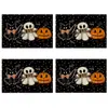 Nuevo camino de mesa Halloween Amazon TEMU, camino de mesa estilo americano, mantel largo de lino, específicamente para mesas de té