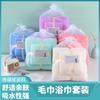 Toalla de baño de terciopelo coral, traje de baño con cuadrícula de piña, toalla de regalo para el hogar con borde absorbente suave, toalla de cara al por mayor