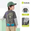 Celebra el Día Nacional 10% de descuento Camiseta Bebé Familia Dudu Ropa de Otoño Camiseta Base Antibacteriana para Exteriores Infantil Masculina