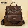 Mochila de piel sintética con textura suave para mujer, bolso de hombro cruzado, nuevo, de gran capacidad, bolso de viaje sencillo, bolso de viaje de moda