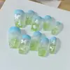 Puntas para Uñas Largas Mariposa con Degradado Azul-Verde, Uñas Postizas, Puntas para Uñas al por Mayor, Certificación Eu Reach