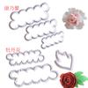 3 peças de flor de peônia Kang integrada flor de peônia Naixin molde de corte plástico molde de impressão de bolo molde de biscoito molde de fondant
