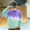 Sudaderas de manga larga con cuello redondo tipo dopamina para niños y niñas, uniformes escolares, camisetas promocionales con logotipos impresos, tops casuales holgados para niños al por mayor