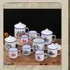 Taza de esmalte, un clásico nostálgico, taza estilo vintage, taza de té de esmalte, taza grande de estilo antiguo, vaso de agua personalizado a medida, taza de hierro