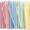 Amazon Transfronteiriço Canudos Descartáveis Coloridos para Cotovelo Festa Catering Latas 100 Peças Canudos Coloridos
