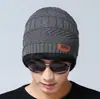Otoño e invierno más terciopelo gorro de punto para hombre bufanda conjunto de dos piezas Protección para los oídos de invierno gorro de lana para padres e hijos venta al por mayor 9524