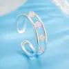 Anillo Abierto de Flor Hueca con Perla para Mujer, Diseño de Nicho, Anillo Elegante, Anillo de Dedo Francés Delicado de Lujo Ligero