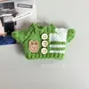 Ropa de bebé con botones de punto 17 cm primera, segunda y tercera generación Labubu accesorios para fiesta de sentarse, muñeco de peluche de perro