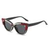 Gafas de Sol Incrustadas de Diamantes Moda Europea y Americana Celebridad de Internet Ins Gafas de Pedrería Transfronterizas Personalizadas Gafas de Sol Hip-Hop para Mujer