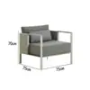 Combinación de Mesa de Café y Sofá de Exterior para Patio de Villa Cama de Descanso para Hotel Terraza de Piscina Balcón Mueble Reclinable de Exterior