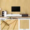 Papel Tapiz de Rejilla Artificial Transfronterizo Autoadhesivo Decoración de Pared Pegatina de Grano de Madera Fondo de Pared Rayado Papel Tapiz