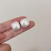 Aretes Cuadrados de Perla Aguja de Plata para Mujer Lujo Ligero Nicho Aretes Elegantes de Alta Gama Nuevos Simples Combinan con Todo Aretes Estilo Occidental