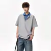 Polo Color Block de Verano 2026 con Media Cremallera y Manga Corta para Hombres y Mujeres, Sencillo y Sofisticado, Casual y Versátil para el Trabajo