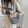 Bolso de Cuadros Casual Japonés Nuevo para Mujer de Campus Gran Capacidad para Viaje Bolso Cruzado de Cuadros Sencillo de Hombro Unisex para Mujer
