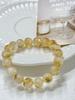 Pulseira Cristal Amarelo Absorvente de Ouro Gradiente Natural Coleta de Riqueza para Transferência de Riqueza Pulseira Cristal de Cabelo Dourado Joia Presente produtos genuínos